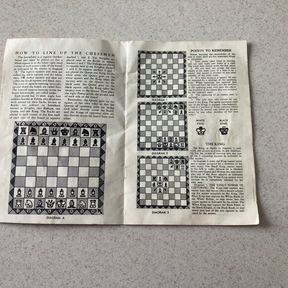 Vintage 1947 Royal Game of Chess Florentine Chessmen Instruction Booklet Only - Picture 7 of 12